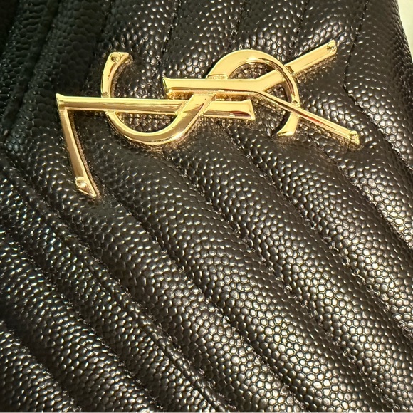 Saint Laurent Black Chevron Crossbody Bag - Picture 8 of 13